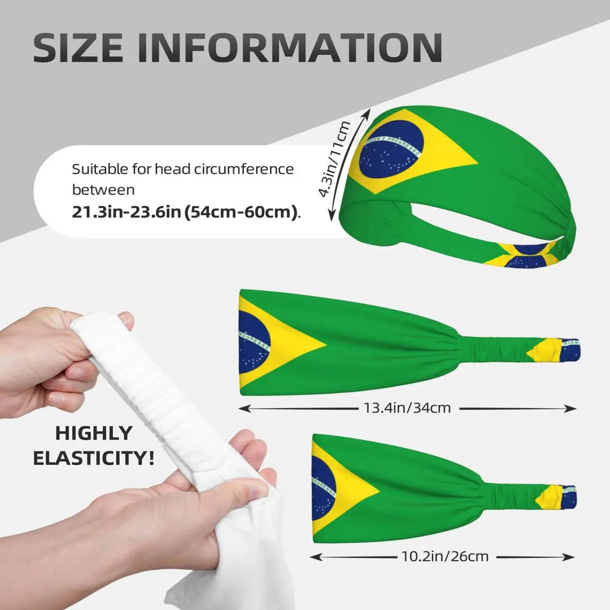 Bandana Lenço Unissex Copa do Mundo Lenço Bandana Brasil Para Copa Mundo Patriota