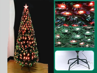 Árvore de Natal Fibra Ótica Árvore de Natal Com Luzes Decoração PVC Árvore De Natal