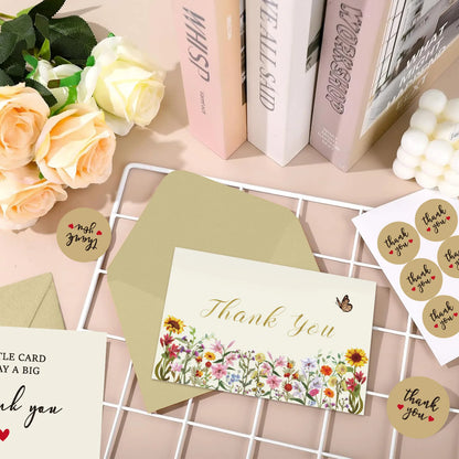 Cartões de agradecimento | Cartões de agradecimento e notas com envelopes |  Presentes