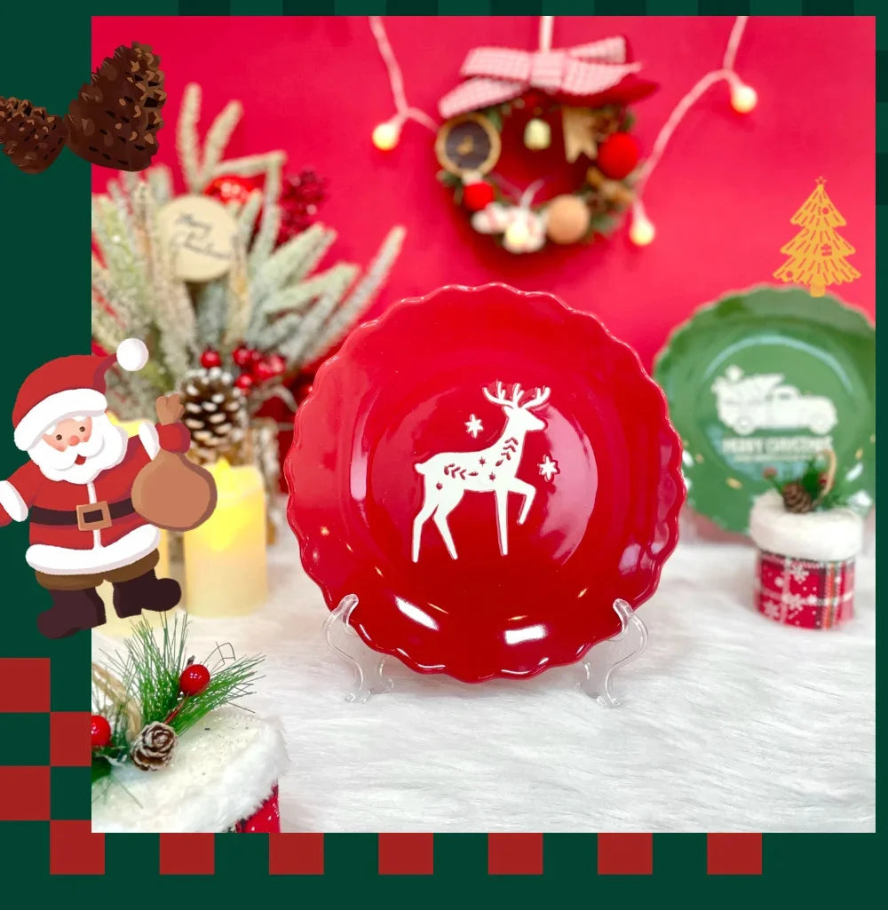 Bule de Chá em Formato de Árvore de Natal (820ml) e Bule de Porcelana Árvore de Natal Decorativo Cerâmica