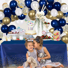 Carregar imagem no visualizador da galeria, Decoração de festa de aniversário, banner de fundo azul marinho e dourado
