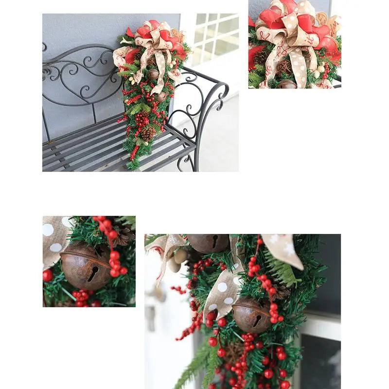 Guirlanda de videira artificial de Natal 60cm Enfeite natalino guirlanda rattan