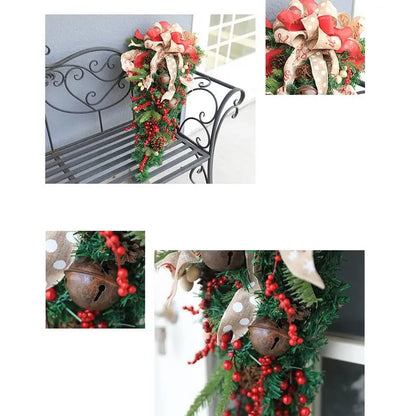 Guirlanda de videira artificial de Natal 60cm Enfeite natalino guirlanda rattan