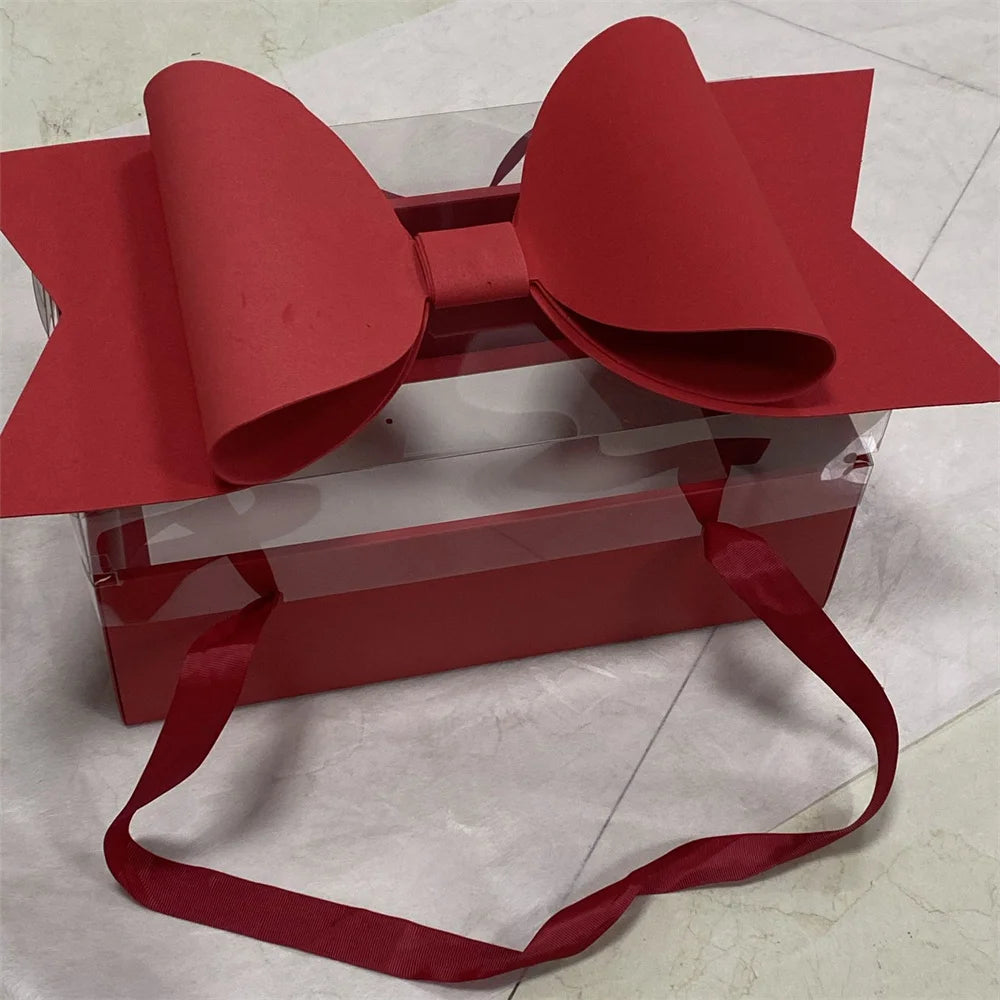 Sacolas Presentes Dia das Mães Conjunto de 1 Sacolas de Presente em PVC Transparentes