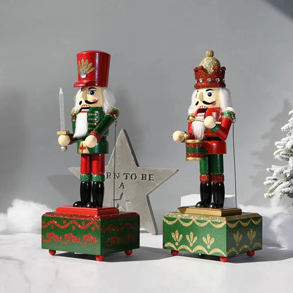 Quebra-Nozes Enfeite de Natal de 30,5 cm, Quebra-Nozes, Caixa de Música de Madeira