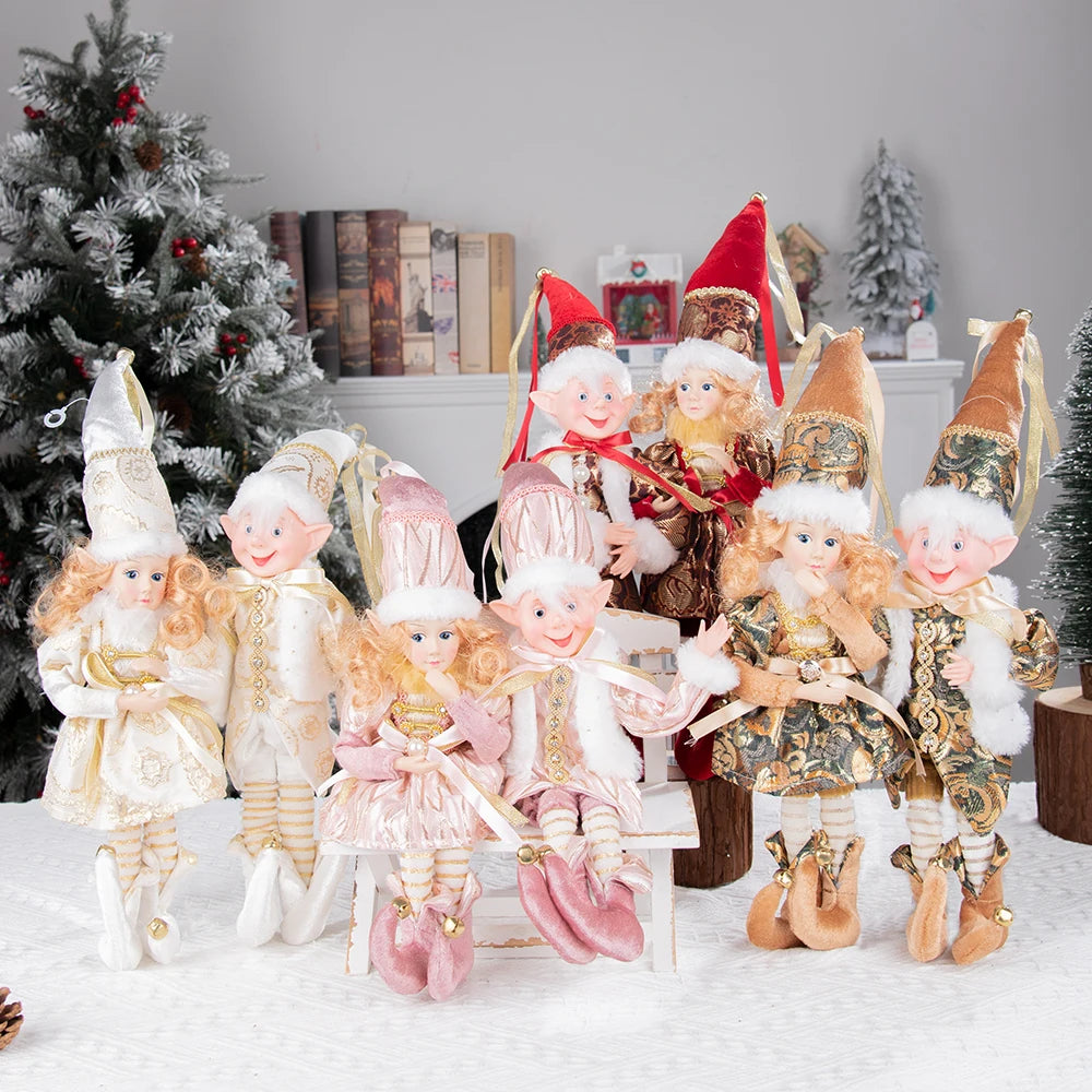 Bonecos de Elfo de Natal, 45cm Macios e Adoráveis enfeites Árvore de Natal Elfos Árvore Natal