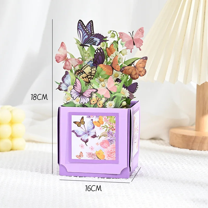 Cartão pop-up floral 3D "Dia das Mães" com envelope – Para aniversários, agradecimento