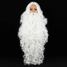 Carregar imagem no visualizador da galeria, Adultos Crianças Barba De Papai Noel Barba De Peruca De Papai Noel Barba Branca
