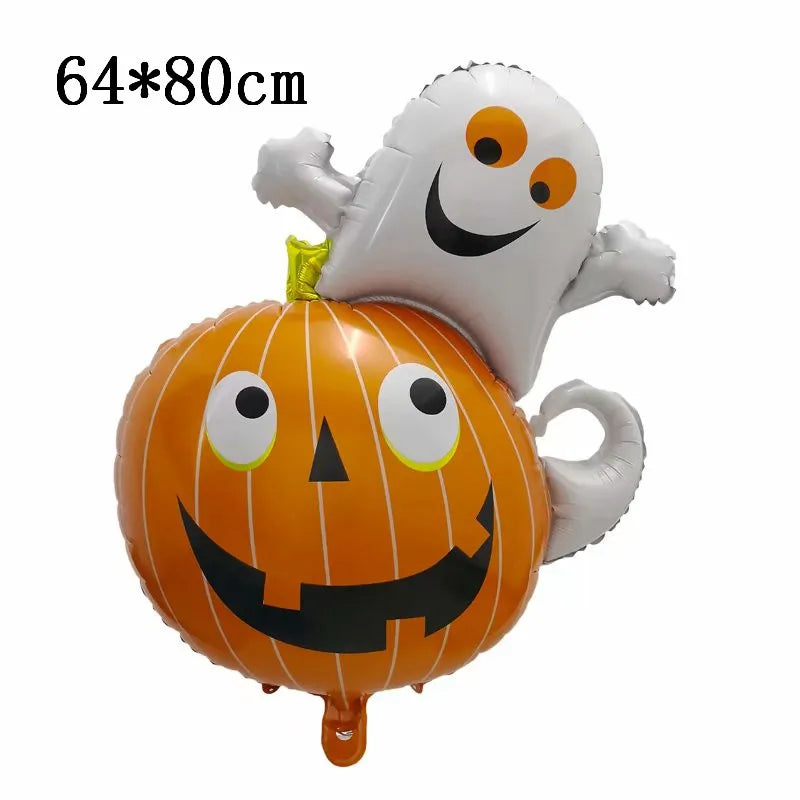 Decoração de festa de Halloween 3D balões decoração abóbora gato balão forma fantasma