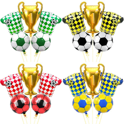 Camisa Copa do Mundo 5 peças Balão Metalizado Camisa 10 Brasil Futebol Copa Do Mundo