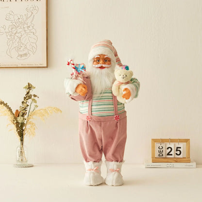 Boneco de Papai Noel - Decoração mesa Natal, estatuetas de Papai Noel, em pé, Papai Noel