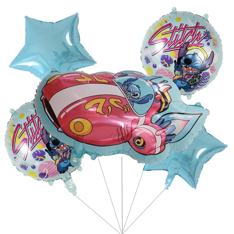 Balões de aniversário rosa e azul da Lilo e Stitch itens lilo & stitch personalizados