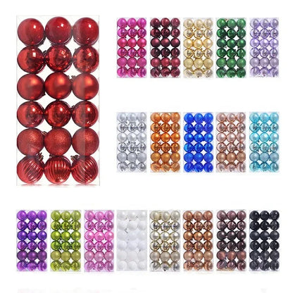 Bolas de natal Ornamentos de árvore de Natal de 3 mm de 36 quilates, grandes ornamentos