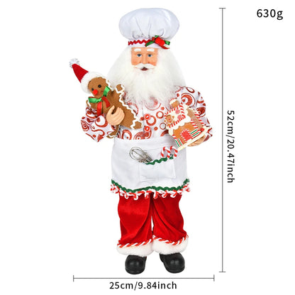 Bonecos de Natal Papai e Mamãe Noel Casal Papai Noel e Mamãe Noel Confeiteiro Gourmet