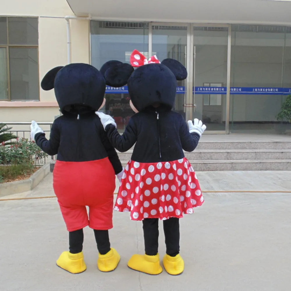 Disney mickey minnie mouse mascote conjunto clássico personagens de desenhos