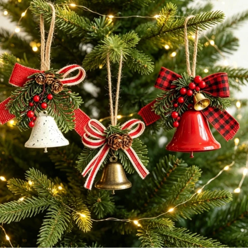 Sino Natalino de Ferro para Árvores e Guirlandas Enfeites de Sino de Natal em Metal