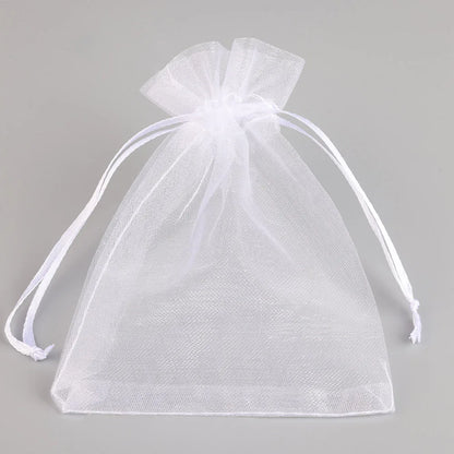 Sacolinhas Grande Organza Saco De Organza Branco 15x20cm - Pacote 50 Gala, Multicor