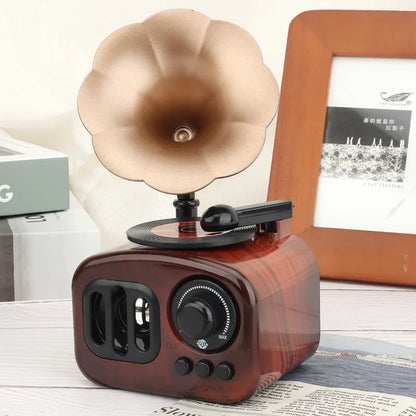Caixa de música fonógrafo retrô clássico gramofone musical caixa mesa decoração