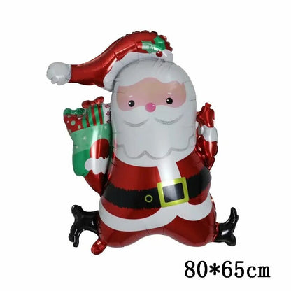 1 Mini Balão Metalizado Papai Noel Enfeites Natalinos Feliz Natal Centro Mesa 32cm