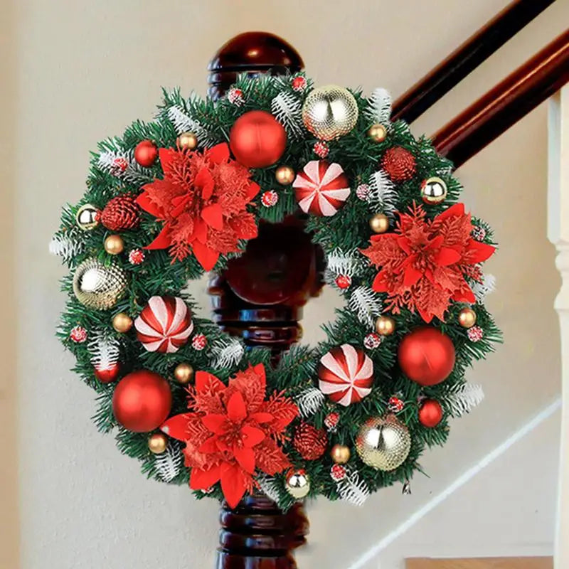 Guirlanda de Natal grande, Guirlanda de Natal ao ar livre - Guirlanda de Natal iluminada