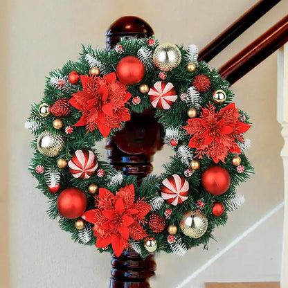 Guirlanda de Natal grande, Guirlanda de Natal ao ar livre - Guirlanda de Natal iluminada