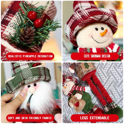 Boneco de Neve Alce em Pé, Boneco com Chapéu de Serapilheira, Pelúcia para Decoração