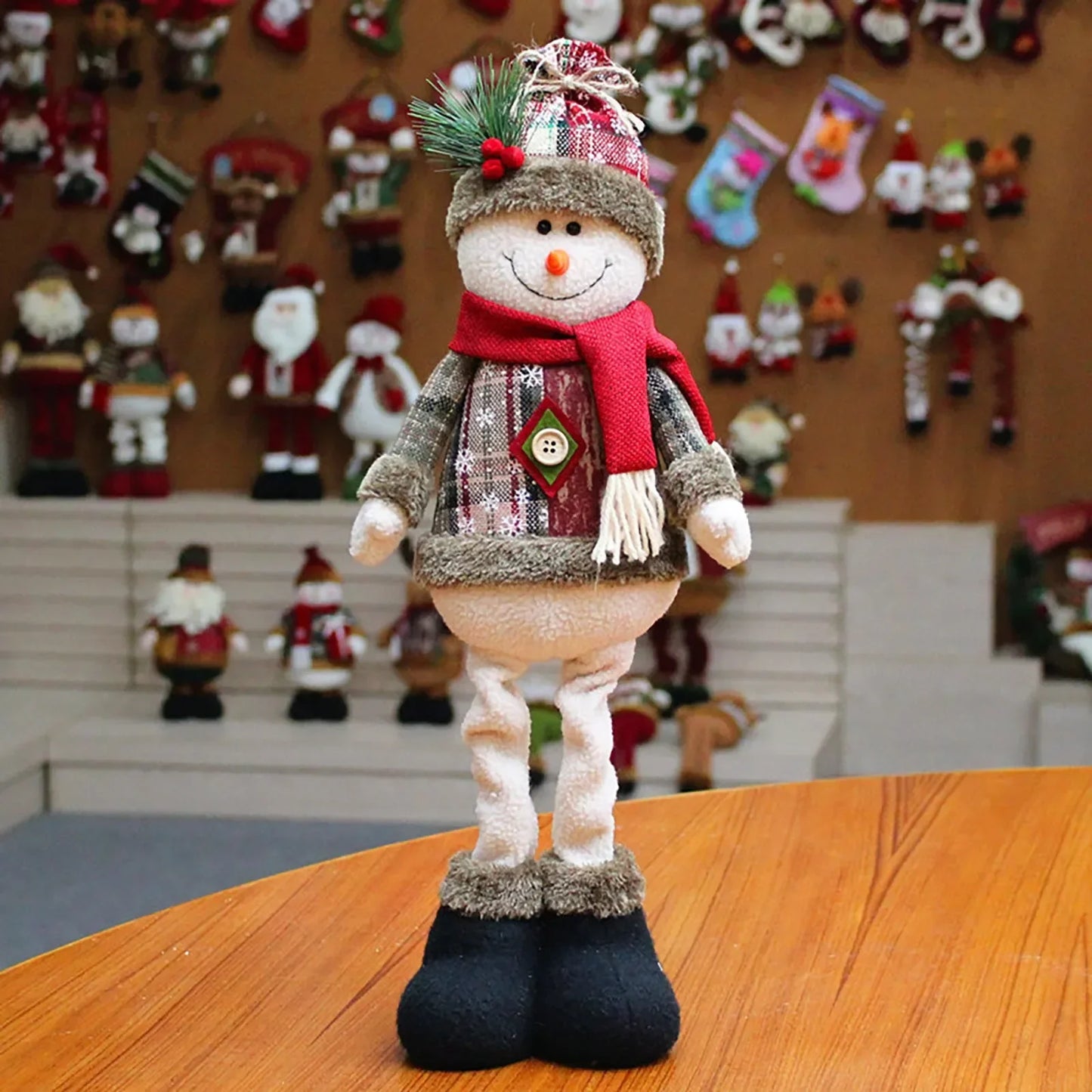 Boneco de Natal Kit Natal Trio Papai Noel Rena Decoração de Natal Boneco de Neve Chapéu
