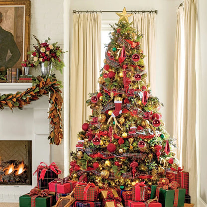 Conjunto de enfeites de bola de Natal rosa, conjunto de decoração