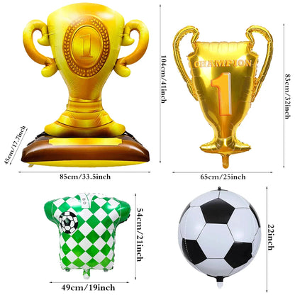 Balão de Futebol Copa do Mundo Camisa, Preto, Pacote com 6, Balão em Formato de Camisa