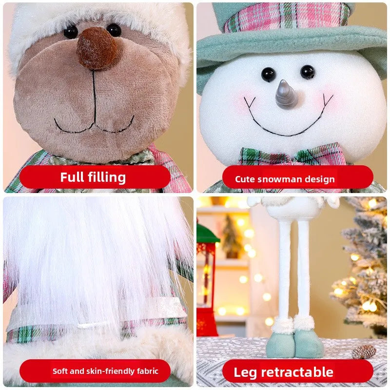 Kit decoração Natal personagens figuras de boneca de natal, brinquedo de papai Noel