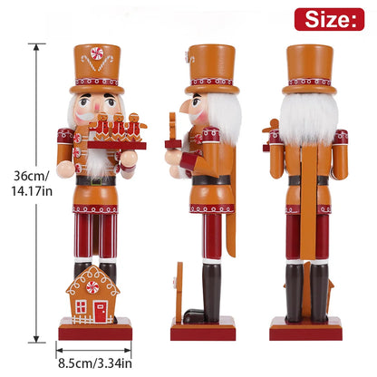 Quebra-nozes de madeira | Decoração tradicional de quebra-nozes de gengibre de madeira