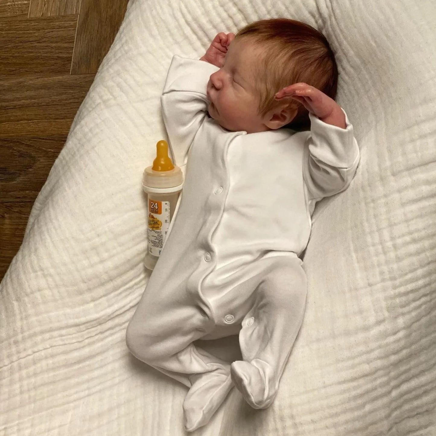 Reborn Bonecas Renascidas 19 Polegadas Bebê Recém-Nascido Dorminhoco Laura Pele 3D