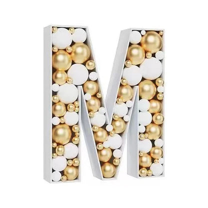 Letras Gigante Moldura para Balão com Números, Mosaico de Balões de 73 cm, Moldura