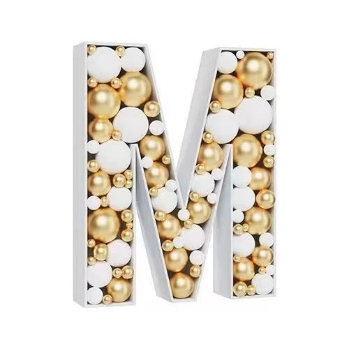 Letras Gigante Moldura para balões, moldura de mosaico de 73 cm, balões reutilizáveis