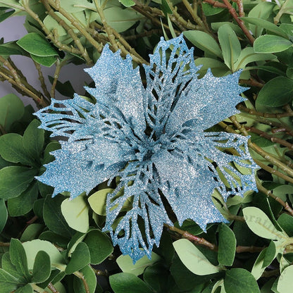 Flores pingente glitter natal 10 Peças natal de simulação de plástico decorativa de flores