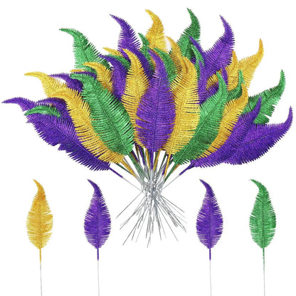 Pena carnavalesca colorida de para o Carnaval, 32cm*12.59 Pol., 30 Penas , Decoração