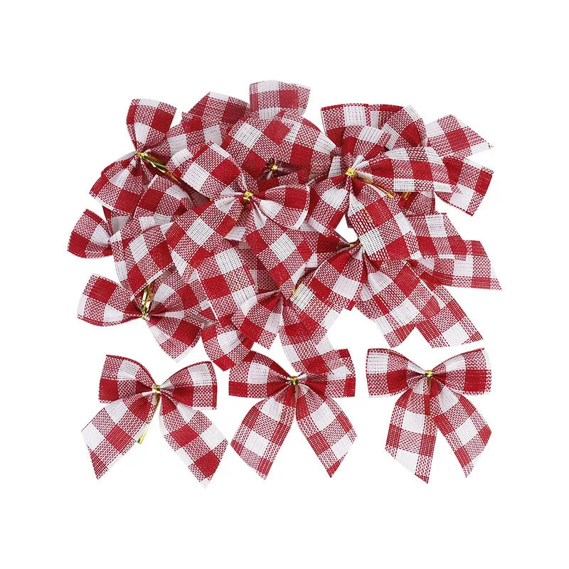 Kit 10/20 peças Laços Grande Vermelho com Telinha Decoração Árvore Guirlanda Natal