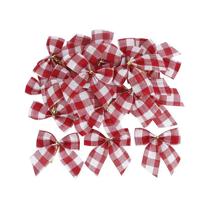 Kit 10/20 peças Laços Grande Vermelho com Telinha Decoração Árvore Guirlanda Natal