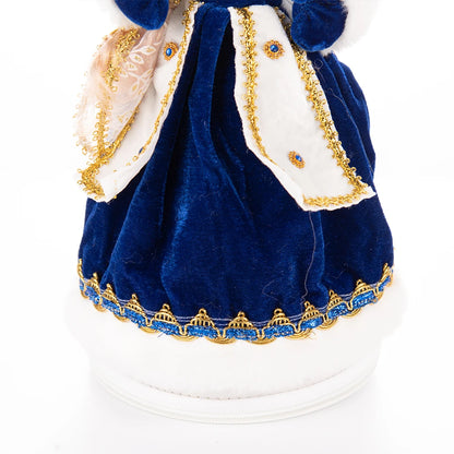 Papai Noel Grande Muñeco Cajado Azul Claro Figura do Papai Noel Ded Moroz Natalino