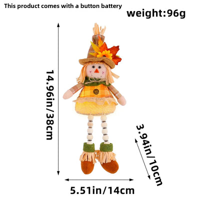 Bonecos Espantalho Gnomo Homem Pé Comprido Espantalho 50cm palha junino decorativo