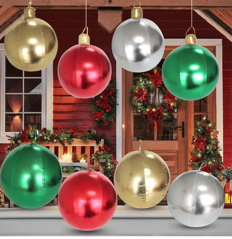 Bola de Natal Inflável Colorido Internos 40cm*Largura*54 cm*Peso: 191g Gigante 40cm PVC