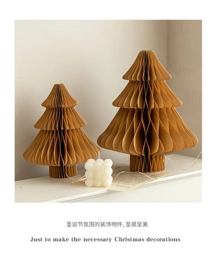 Árvores de Natal de papel, Árvore de papel de favo de mel de Natal Enfeite árvore
