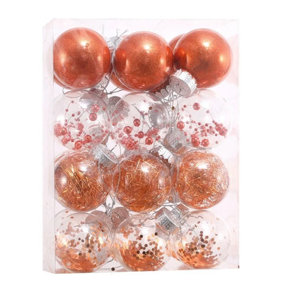kits de Bolas Natal Inquebráveis (Geralmente com 24 Unidades de 4 cm), Feitas de Plástico Resistente