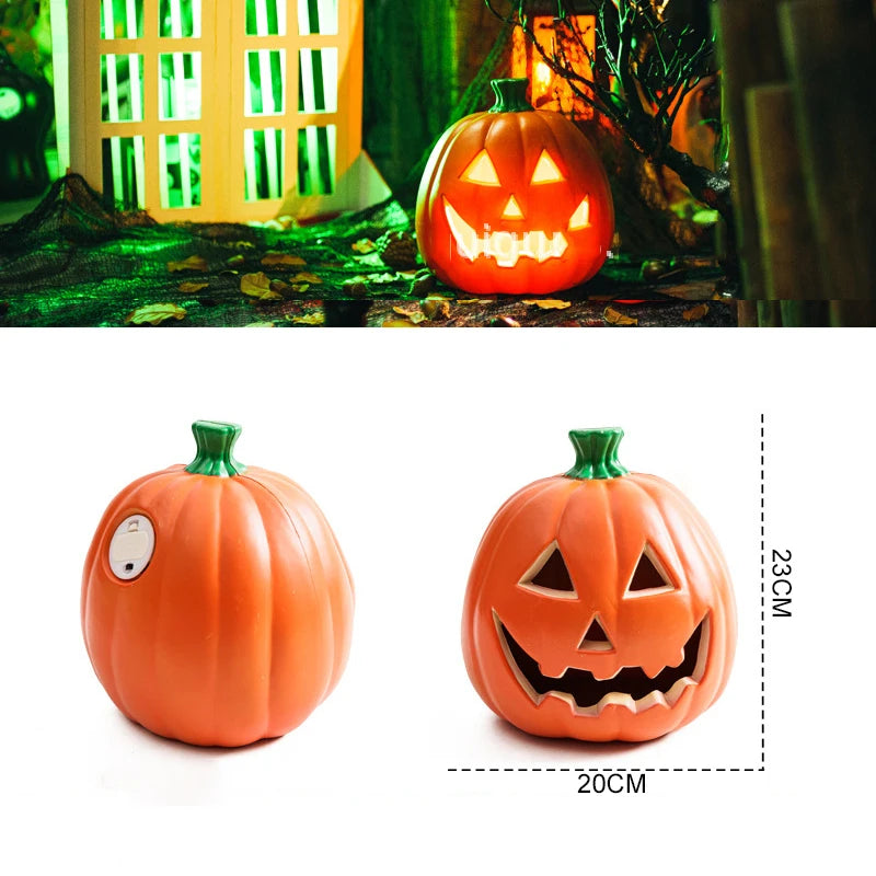 Luzes de abóbora, lanterna de abóbora, abóbora de Halloween, luz noturna LED e abóbora