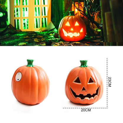 Luzes de abóbora, lanterna de abóbora, abóbora de Halloween, luz noturna LED e abóbora