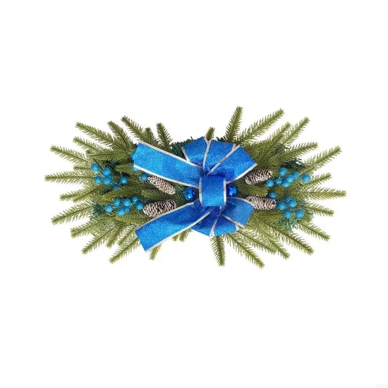 Guirlandas de Natal para corrimão de escada para porta da frente, guirlanda de LED