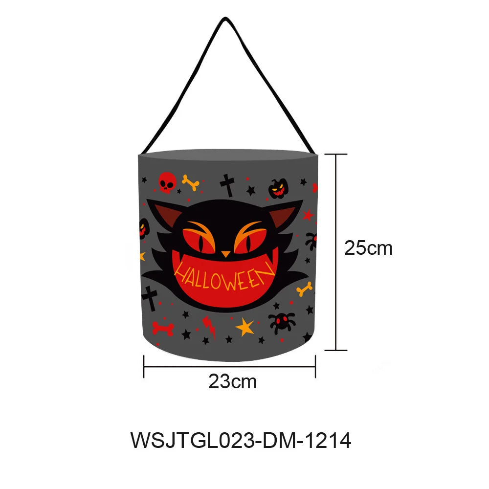 Cesta Dobrável Halloween 1 peças de luz de LED, sacos de doces ou travessuras Halloween