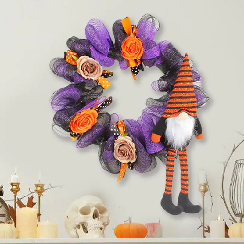 Decoração de guirlanda de Halloween, guirlandas de 35,5 cm para decoração de bruxa