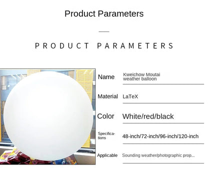 Balão meteorológico profissional Balões gigantes de 120 polegadas Balões decoração