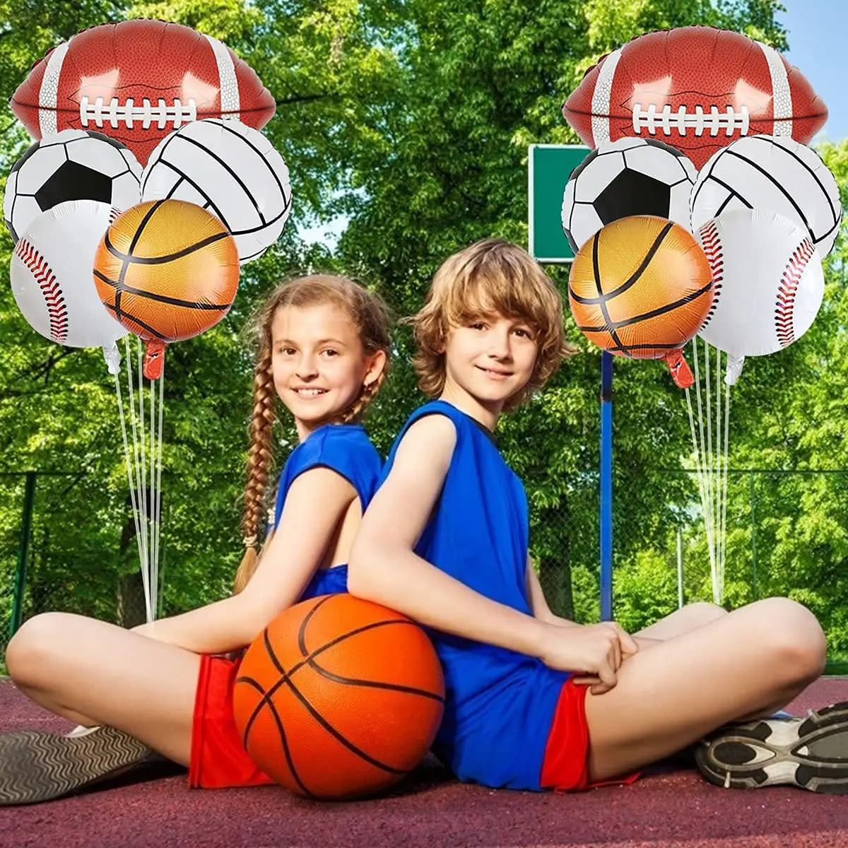 Basquete balões folha de bola lote ( 6 peças ) decorações basquete esportes festa